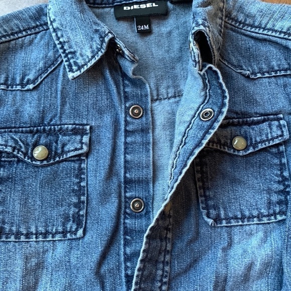 Diesel Snap Up Denim Shirt Size 24mos - Picture 4 of 6